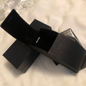 Prada Textured Black Sunglasses Case Set